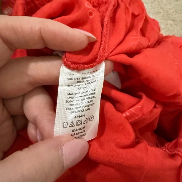 LOFT Red Floral Wide Leg Sleeveless Jumpsuit Size 6 - Picture 4 of 9